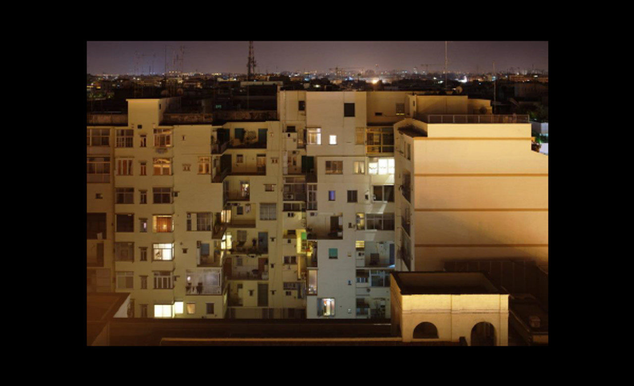 Panorama notturno, condomini, Bari, Giuseppe Potenza