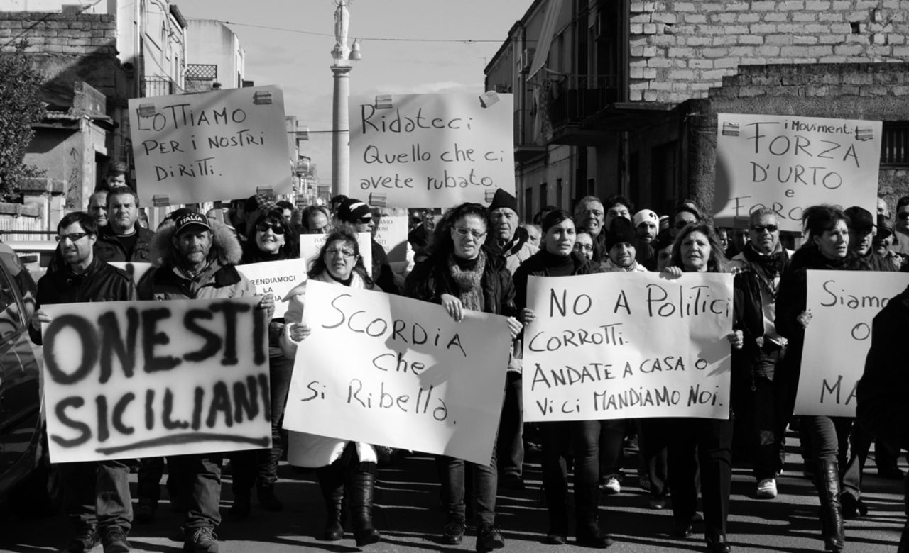 Salvina Favara, Manifestazione dei Forconi, Scordia (CT)